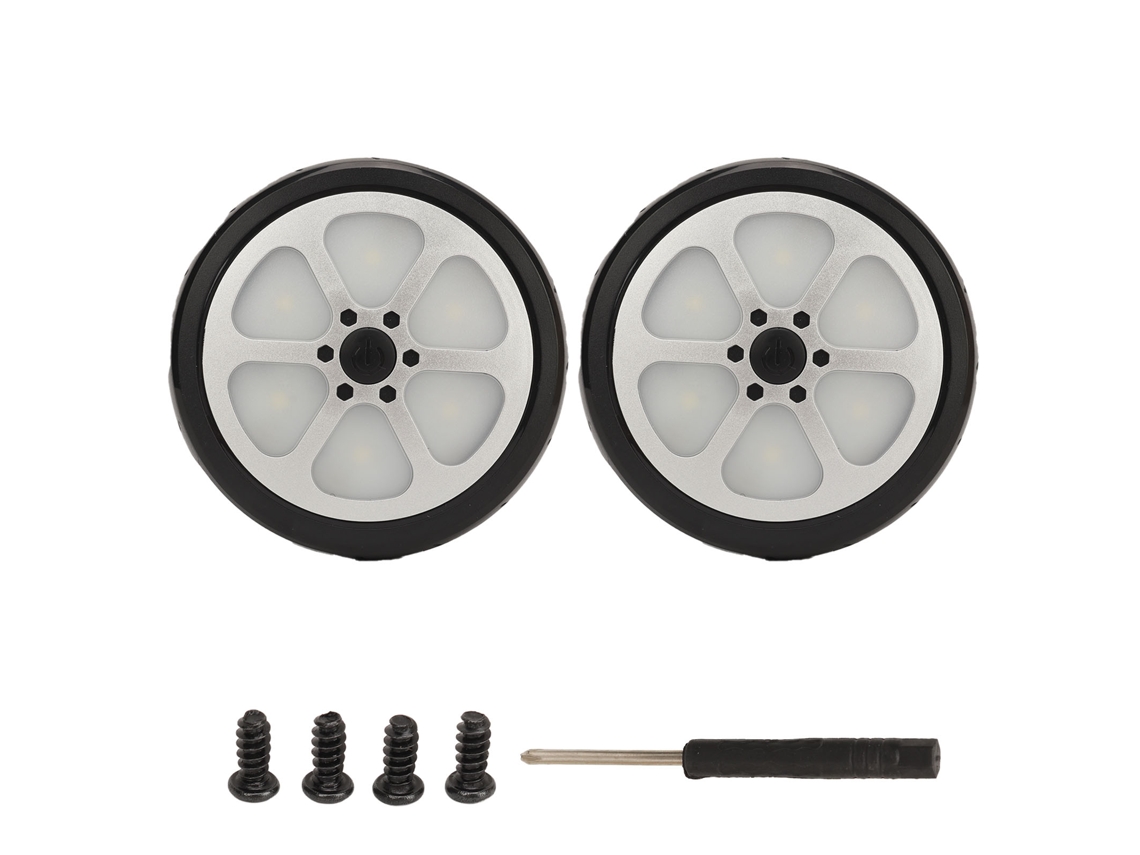 2pcs Luzes de Segurança para Carrinho de Bebê com 3 Modos Led Bateria Aa para Bicicleta e Veículos Infantis | S/MARCA