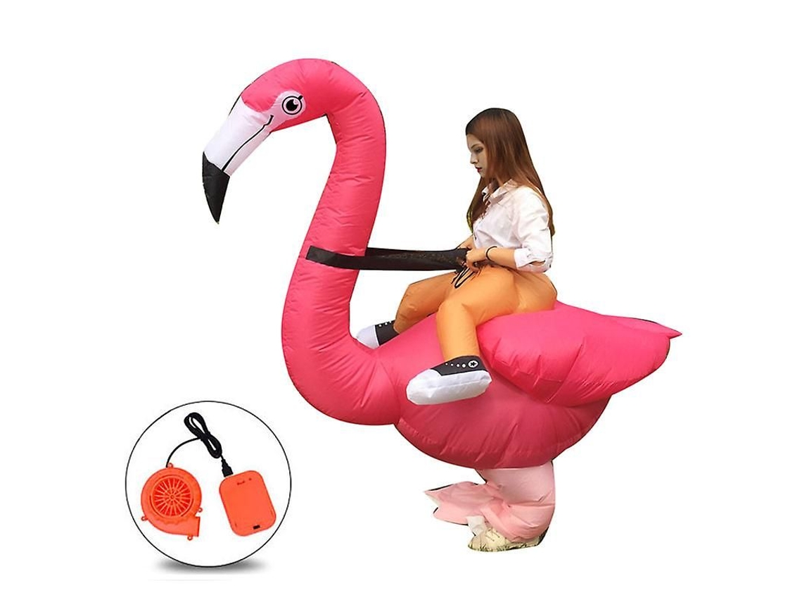 Fantasia SINI TECH STORE, flamingo inflável, Carnaval e Halloween, cosplay unissex, festa