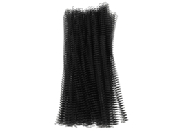 Espirales De Enlace De Alambre De Bucle Simple 12.7mm 48 Dientes 360 Grados Negro 100 Piezas