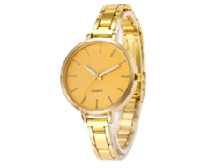 Reloj De Cuarzo Con Correa De Acero Estilo Simple Y Moderno Dorado