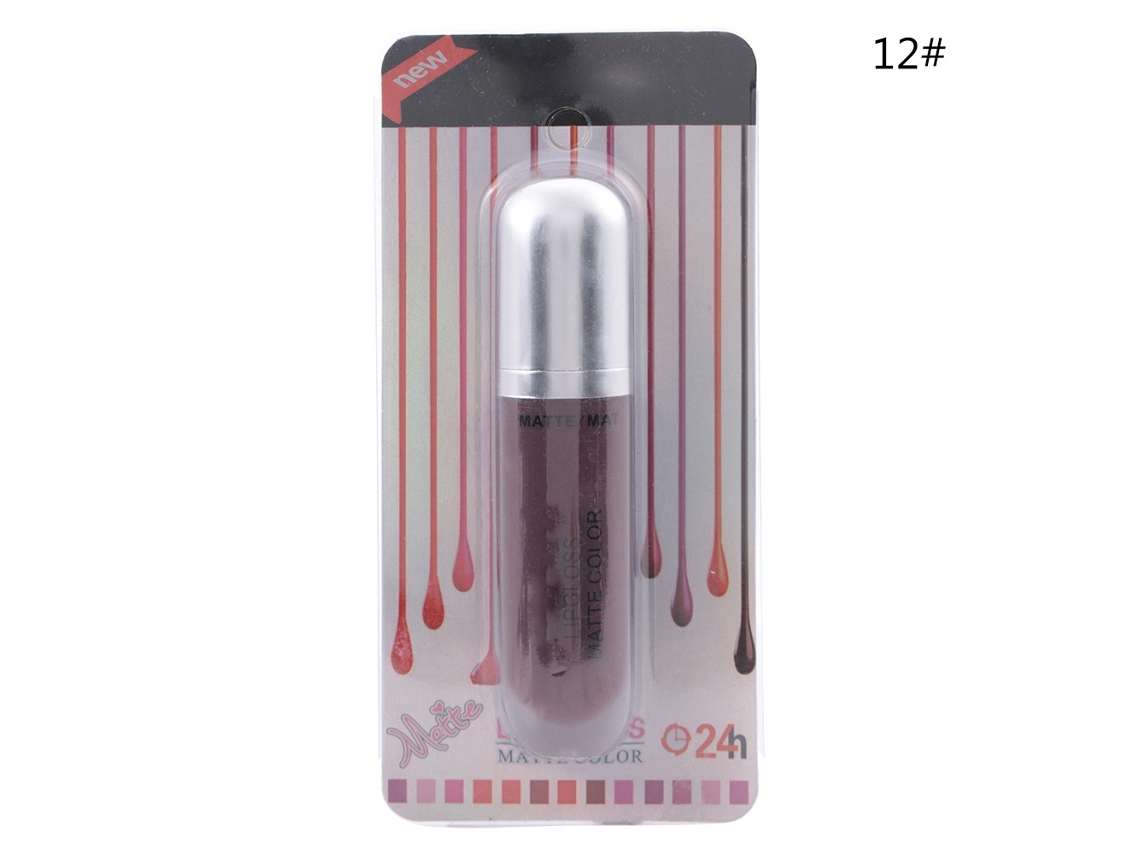 Gloss labial matte hidratante, de longa duração e não pegajoso.
