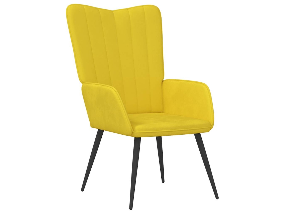 Relaxing Chair, Relaxing Chairs Vidaxl Amarelo Veludo