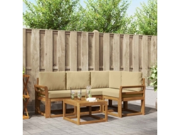 Vidaxl Conjunto De Sofás Para Exterior 5 Unid. Natural E Bege