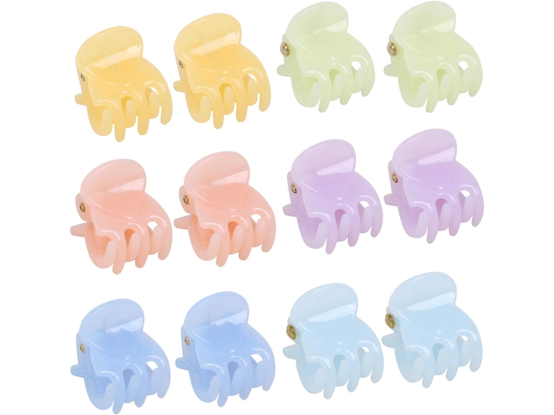 Conjunto de 12 Grampos para Cabelo, Grampos de Penteado em Miniatura, Clipes de Alfinete, 6 Cores Pastel Diferentes ZYBLSSBB