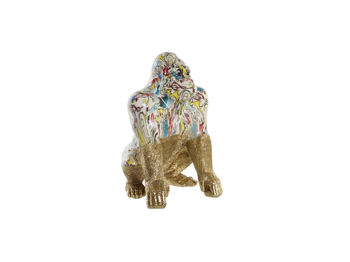 Figura Decorativa DKD HOME DECOR Gorila Resina (28,5 x 26,5 x 41 Cm)