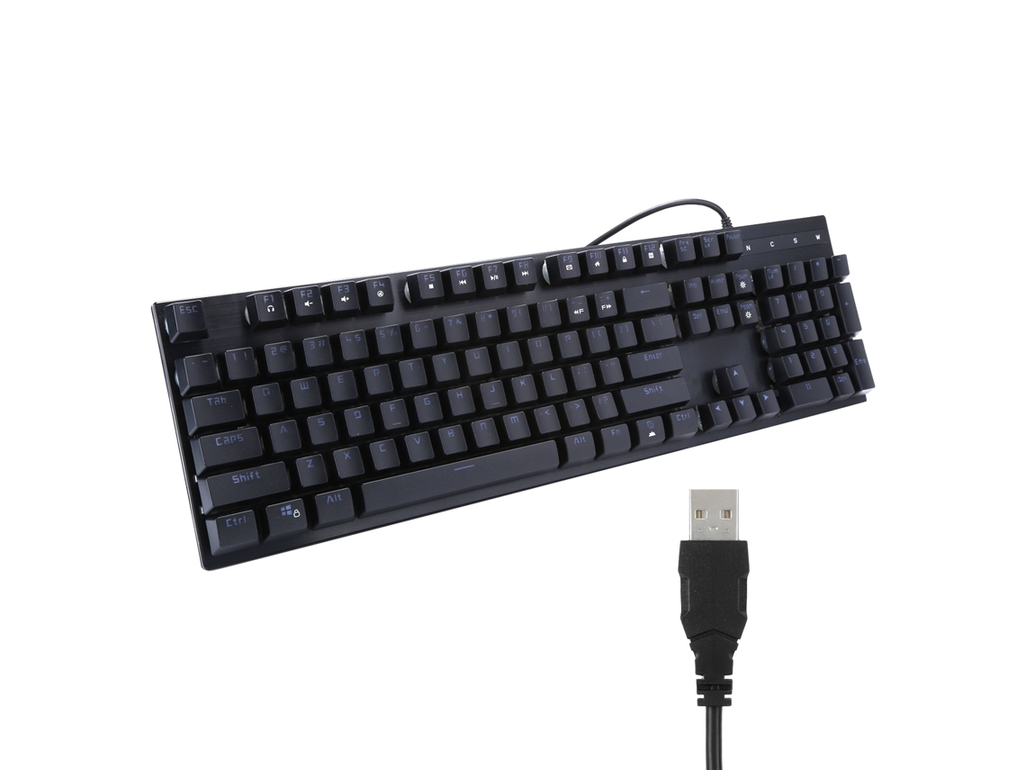 Teclado Gamer com sensação Mecânica, Usb, Teclas Flutuantes, Iluminação Led Verde, LAXISCREED