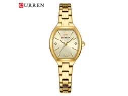 Relógio De Pulso Feminino Elegante Com Pulseira De Aço, Formato Tonneau Simples, Relógio De Quartzo.
