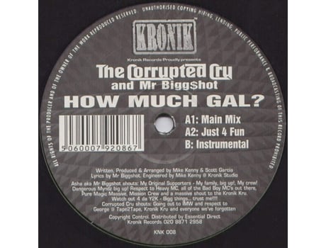 Vinil How Much Gal Kronik Records