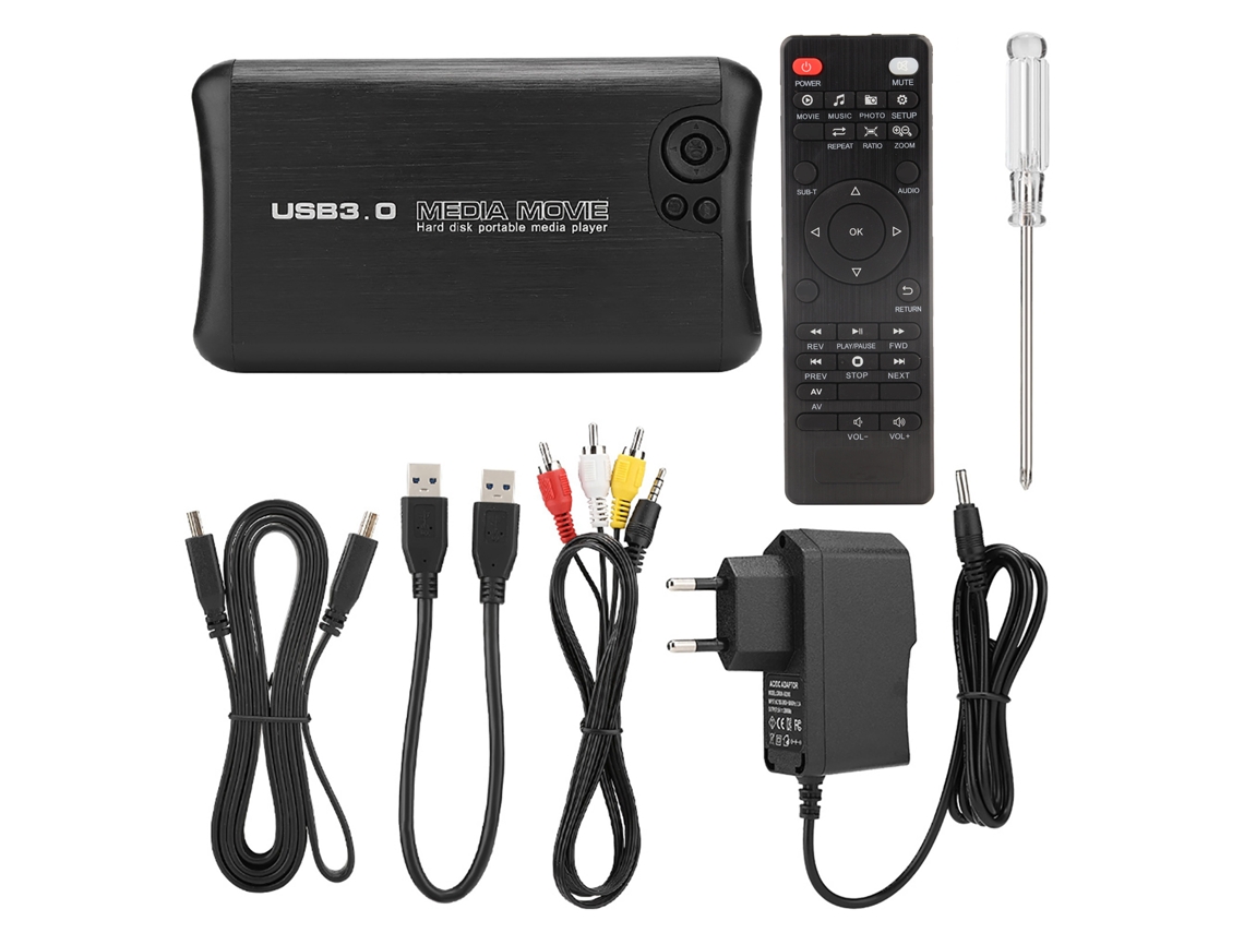 Reprodutor De Mídia Hd Com Hdmi/av E 80g De Memória