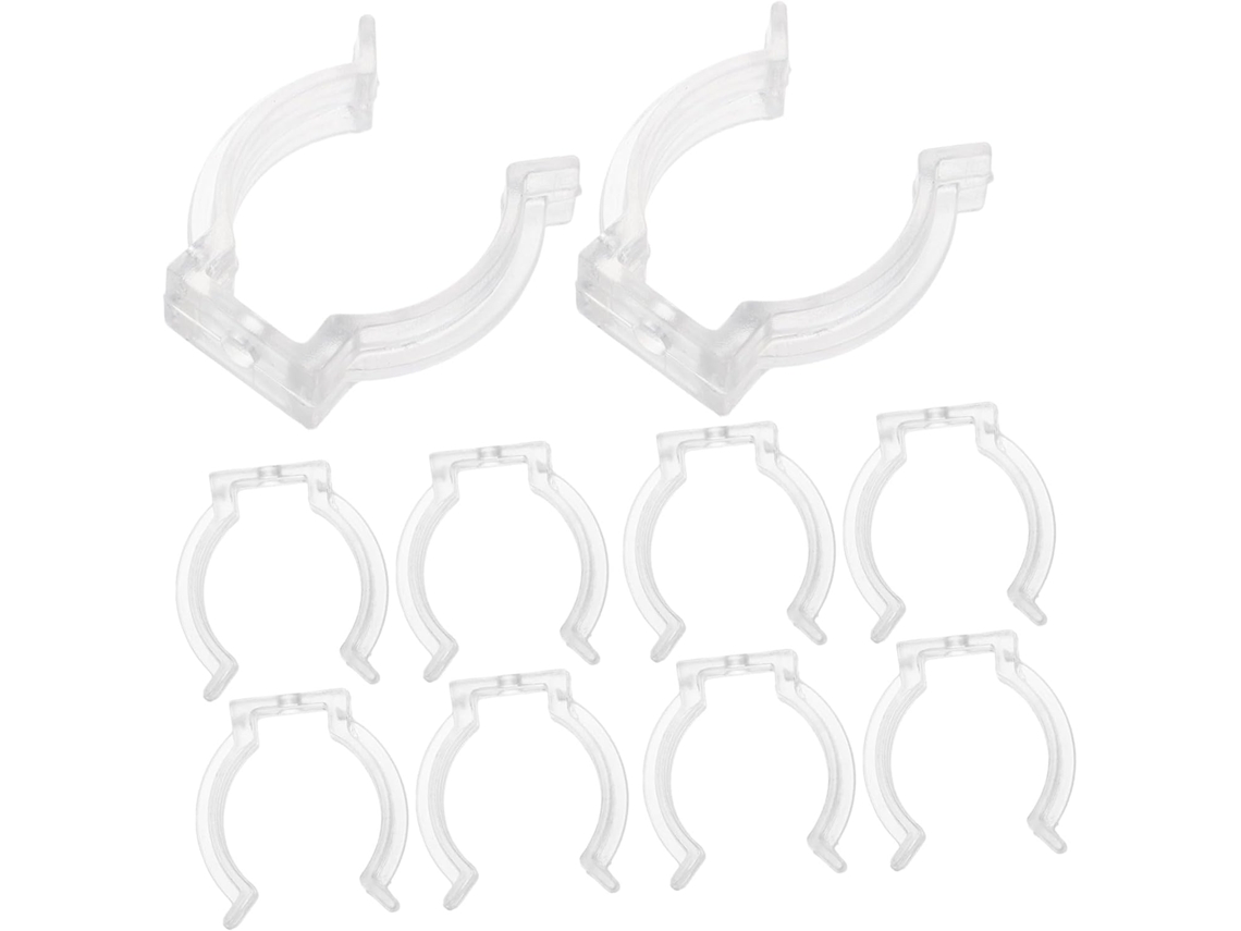30-clips Transparentes Para Lâmpadas Led T8, Design Removível E Suporte Invisível, Fabricados Em Plástico Para Ambientes