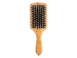 1pc Pente De Massagem De Madeira Natural Para Cuidado Do Cabelo E Scalp Paddle Hairbrush Ferramenta (preto)