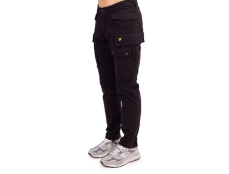 Calças De Homem Lyle And Scott Lyle Scott Mens Multipockets With Logo Preto (numeric30)