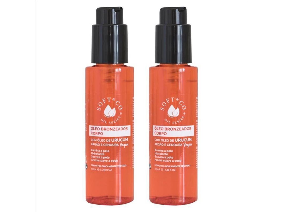 Pack de 2 Óleos Corporais / Bronzeador SOFT&CO Ucucum (100ml)