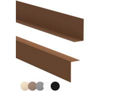 Rodapé Pvc 35x18 Mm Rígido Resistente Uv, 200 Cm, Castanho