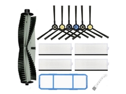 Kit de acessórios de reposição para aspiradores robô Silvercrest, 6 filtros, 6 panos, 8 escovas, S/MARCA