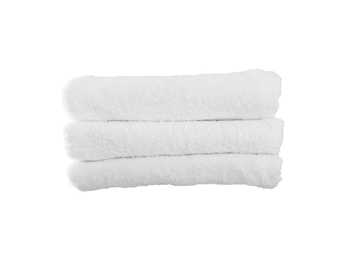 Toalha De Banho 100% Algodão Pack 50 Unidades / 30x50 Cm / Branco