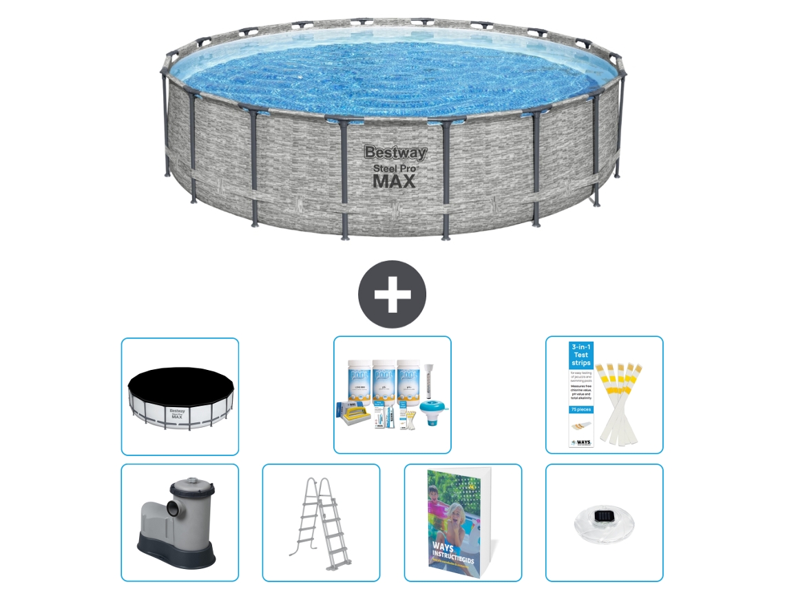 Bestway Piscina Bestway Steel Pro Max Redonda - 549x122 Cm - 8-peças S576