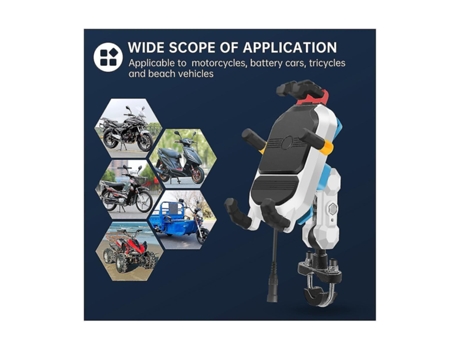 Suporte Para Celular Para Carro E Motocicleta, Carregamento Rápido Sem Fio De 15 W, Suporte Para Navegação Móvel.