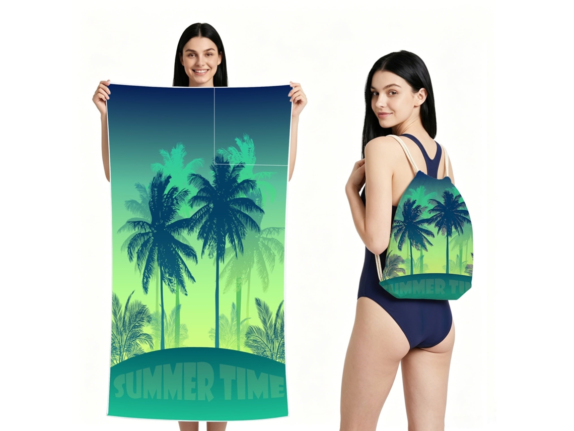 Toalha de Praia HENTEN HOME Dobrável e Transformável em Mochila 90x180 Cm | HENTEN HOME