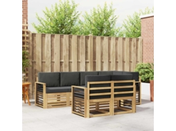 Vidaxl Conjunto De Sofás Para Exterior 7 Unid. Branco E Antracite