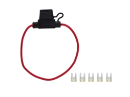 Suporte De Fusível Em Linha Pequeno 5pcs Com 5pcs Fusível Lâmina Atc/ato 20a Para Carro Barco Rv