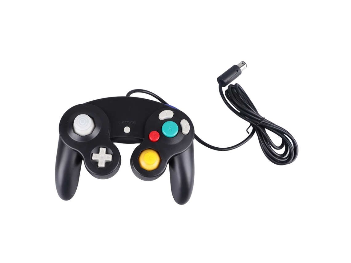 Aetheria controlador de Jogo com Fio Plug And Play Vibration para Gc e Wii Preto
