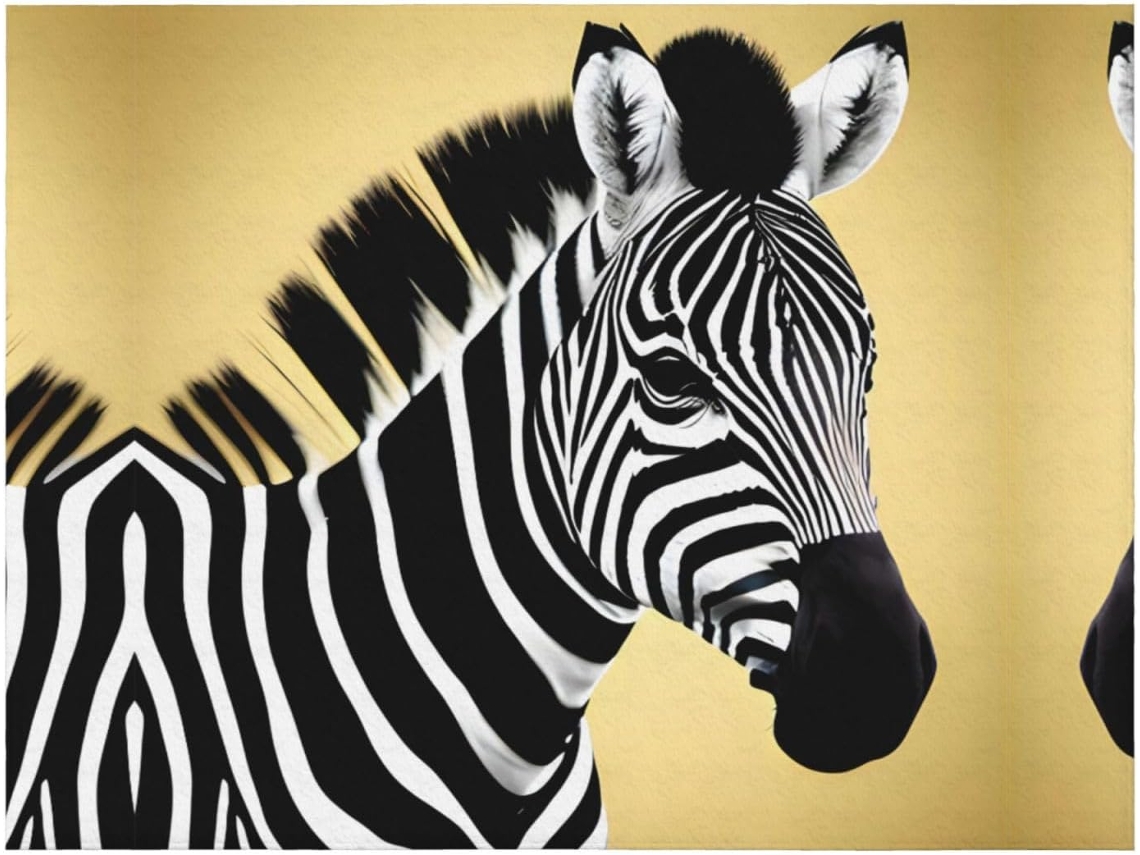 Manta de Flanela Ultramacia Phayah com Estampa Zebra em Preto e Branco Ideal para Sofá Cama Sala Estar Escritó