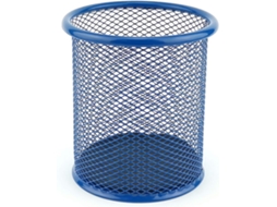 Porta, Canetas Redondo de Metal Azul, com 9 Cm de Diâmetro BRILVIBERA