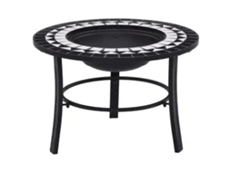 Braseira VIDAXL Preto Cerâmica (68 cm)
