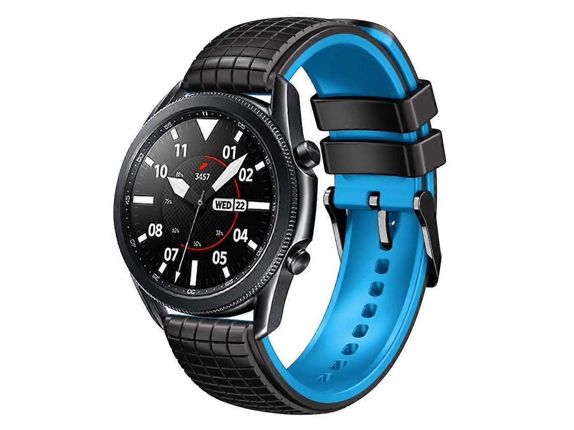 Pulseira Universal De Silicone Bicolor Com Padrão De Malha.