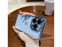 Capa Transparente E Macia Para Iphone 17 Pro, Azul Peak, Com Revestimento Eletroplástico, Proteção Contra Quedas Nos Quatro Cantos E Airbags De Proteç