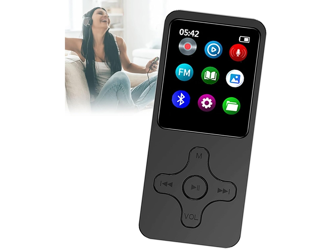 Reprodutor De Mp3 Bluetooth, Reprodutor De Áudio Digital Portátil 1, 8 Polegadas, Mini Mp4 De 16 32 64gb