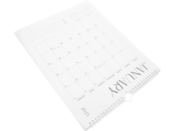 Calendário de Parede Alipis, Mensal, Papel Resistente, Planejador Minimalista para Casa e Escritório, Fácil Le