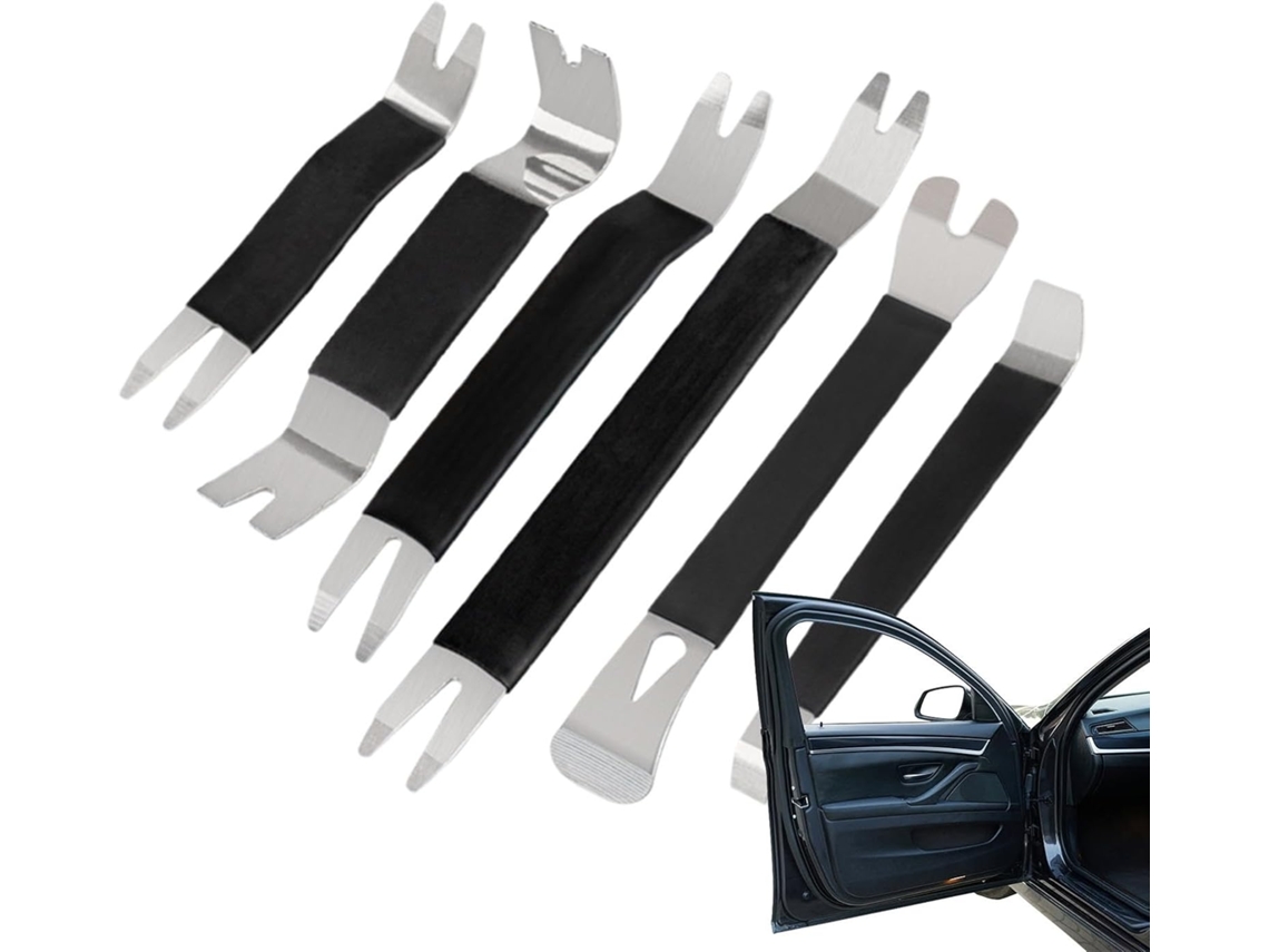 Kit Para Remoção De Acabamentos Automotivos, Ferramenta Profissional Para Painéis De Portas, Alavanca Que Não Risca | 6 Ferramentas