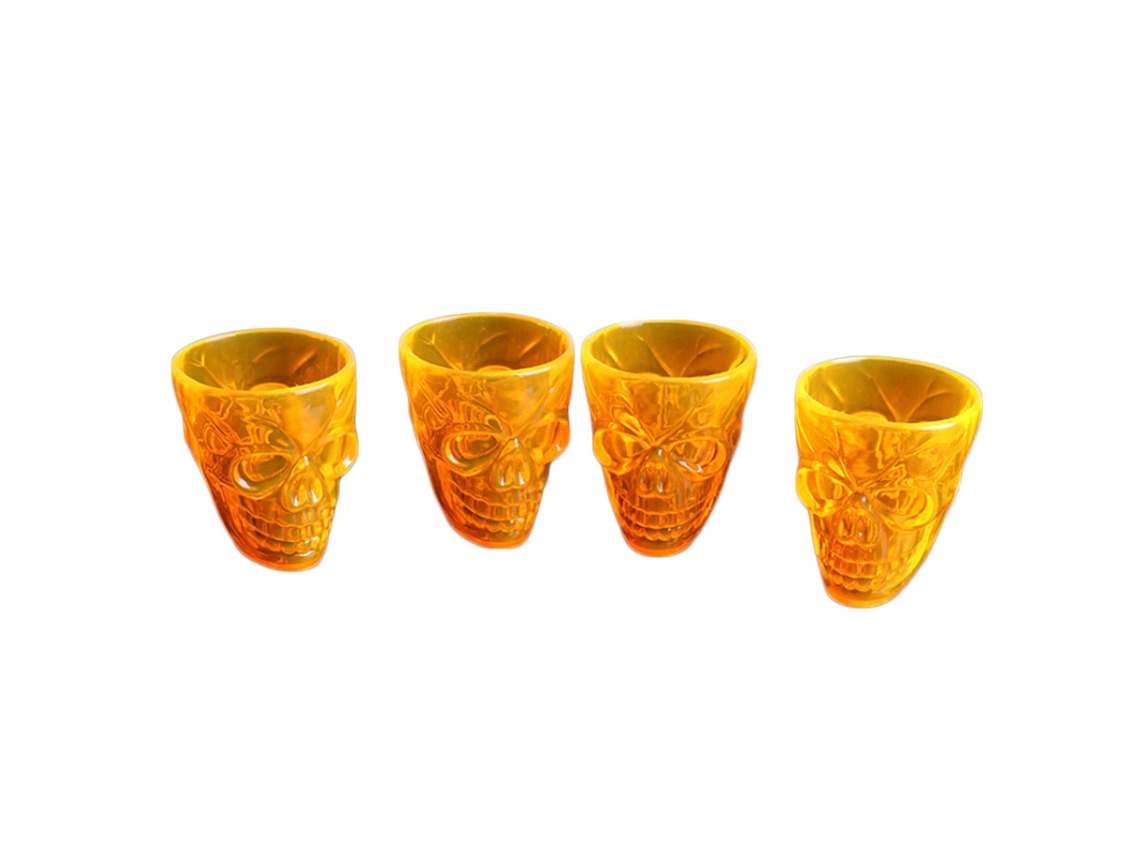 Suprimentos De Decoração Halloween Conjunto 4 Calaveras Criativas