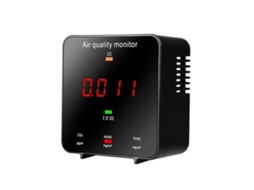 Lurelia Medidor De Qualidade Do Ar Hcho/tvoc/co2, Sensor Eletroquímico, Com Visor Lcd, Bateria 1000 Mah, Preto