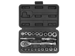 Conjunto de Chaves de Soquete 3/8 1/4 com Chave de Rato Reversível 72 Dentes