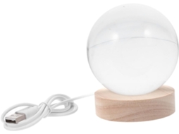 Luminária De Led Mikikit Em Formato Bola Lua Luz Noturna Redonda Com