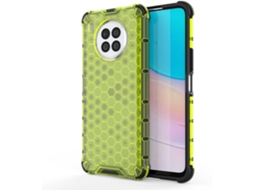 Capa Lite Proteção Quatro Cantos Reforçados para Honor, Huawei Nova 8I/50 Lite HONGWE. Pele Sintética Textura Macia Anti-Choque Verde