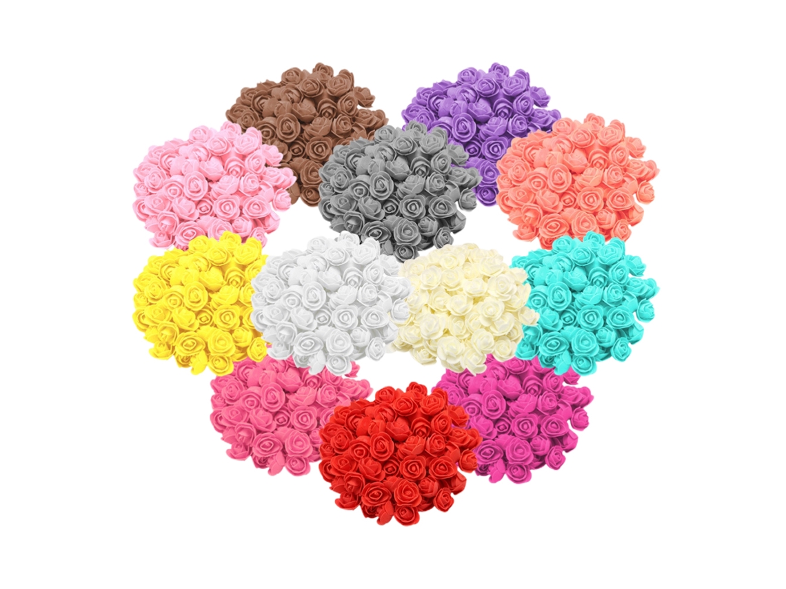 100 Rosas Artificiais Vermelhas de Espuma para Decoração de Casamentos e Festas. Flores Artificiais para Projetos Diy. AQUAFORGE