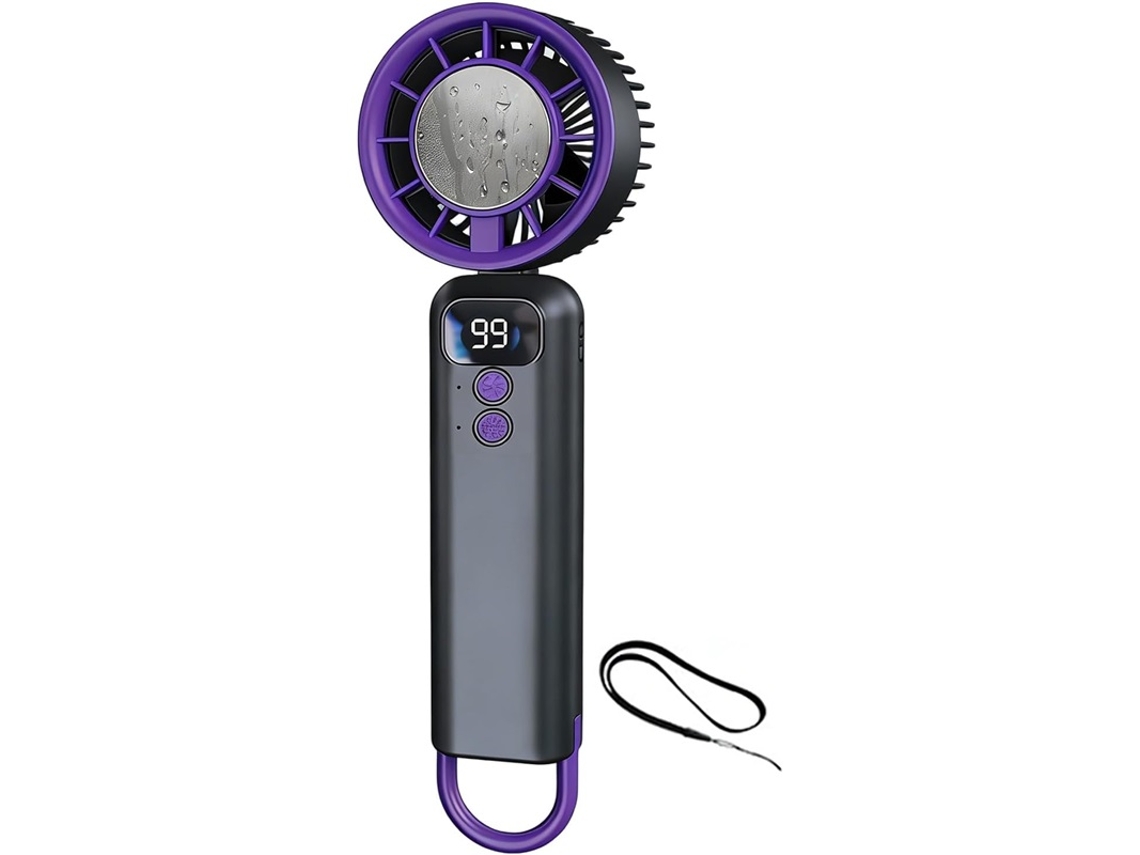 Ventilador Dobrável C/ Compressa Gelo Multifuncional
