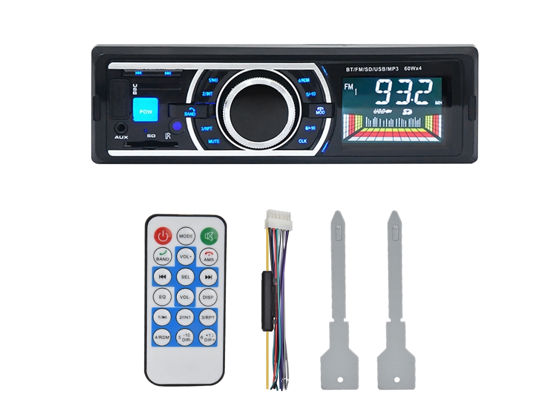 Radio Estéreo Bluetooth Mp3 Veicular 1 Din