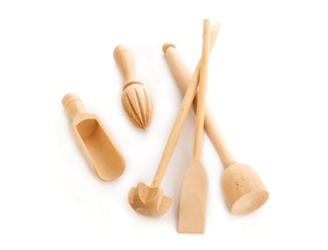 Juego de 5 Utensilios de Cocina de Madera TUULI