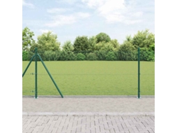 Vidaxl Cerca De Arame Soldado Com Base De Concreto 100 X 0,8 M Verde