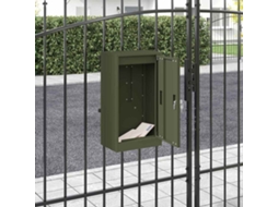 Vidaxl Caixa De Correio Com Porta Verde-oliva 30 X 20 X 55 Cm Aço