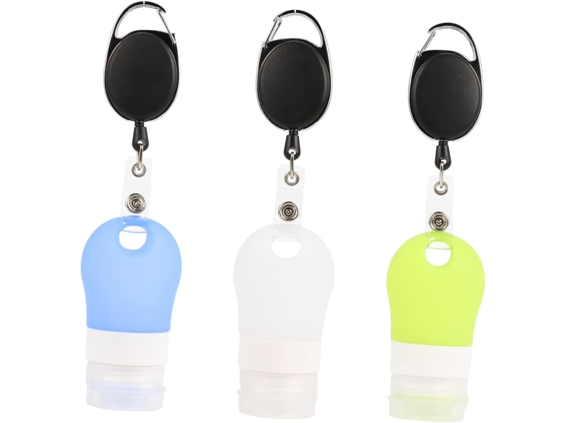Conjunto De 3 Frascos De Silicone Para Viagem, Dispensadores Portáteis De Shampoo, Recipientes Para Viagem