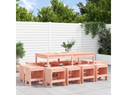 Vidaxl 13 Pcs Conjunto De Jantar Para Jardim Madeira De Douglas Maciça