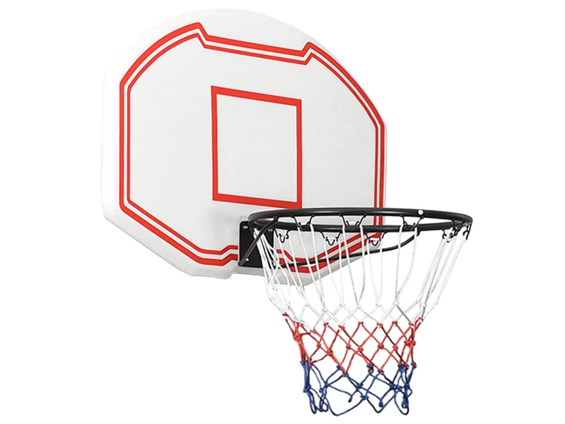 Vidaxl Tabela De Basquetebol 90x60x2 Cm Polietileno Branco