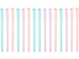 Conjunto De 15 Canetas Em Gel Nuobesty Com Design Gatinho Kawaii,