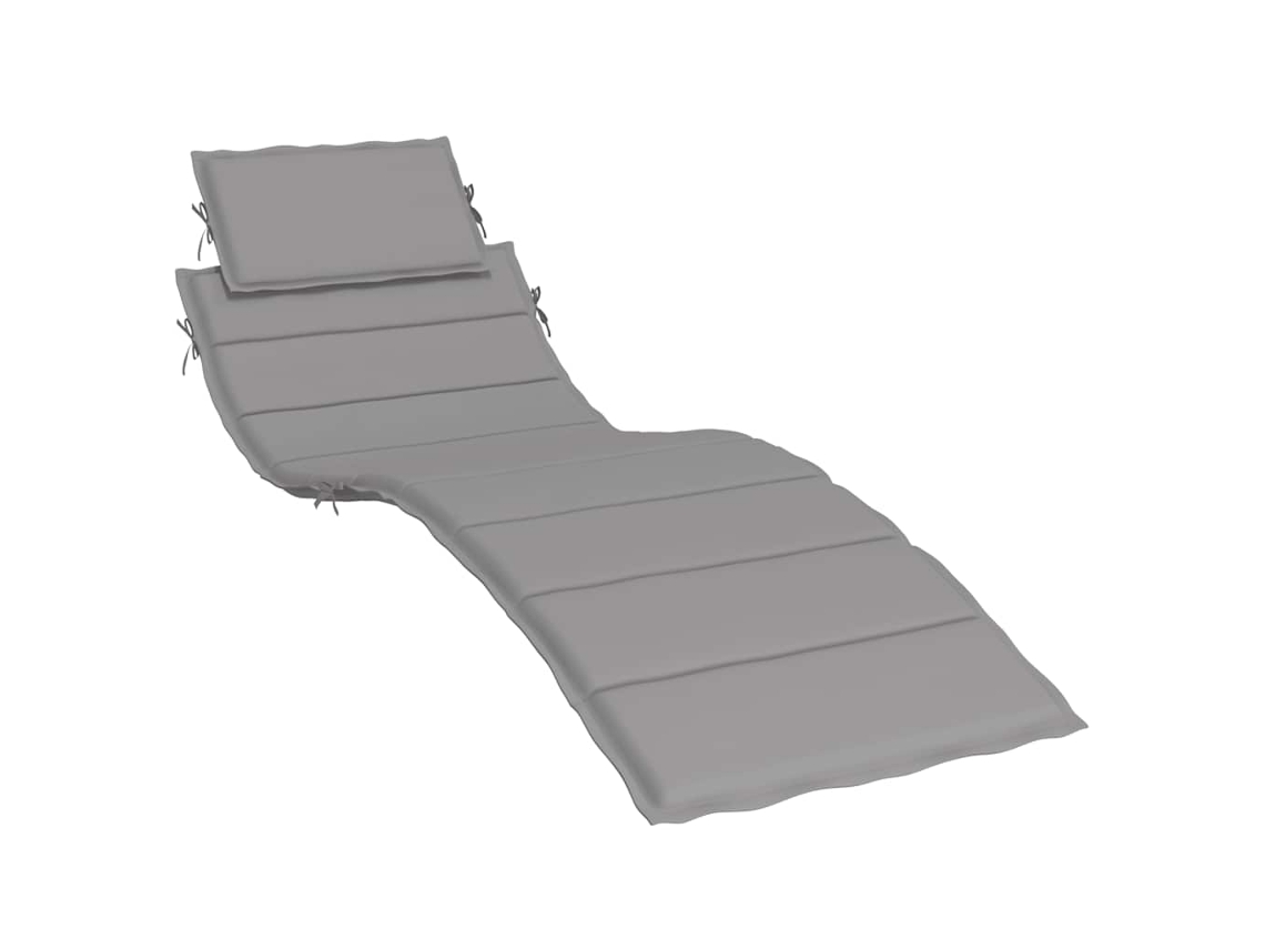 Vidaxl Almofadão P/ Espreguiçadeira 186x58x4 Cm Tecido Oxford Cinzento